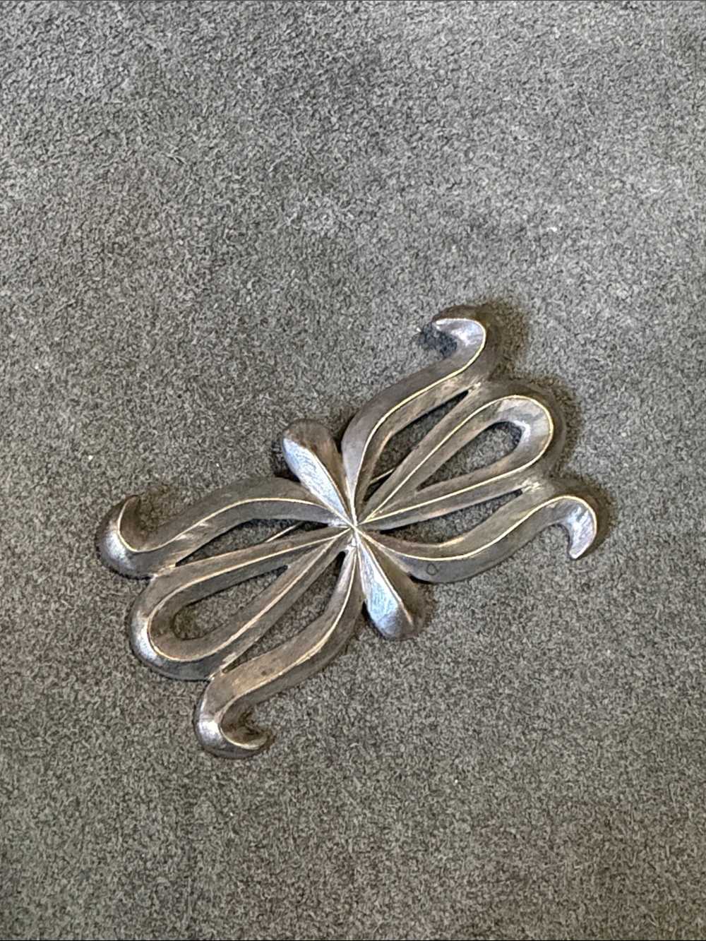 Silver Sandcast Figural Native American Vintage Brooch